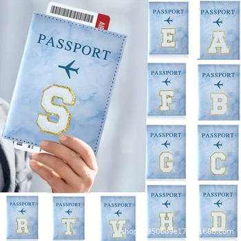 Θήκη διαβατηρίου και εγγράφων, Αλφαβητικό μοτίβο, Υλικό PU, Πορτοφόλι με 1 πτυχή, Άνοιξη 2025