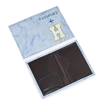 Θήκη διαβατηρίου και εγγράφων, Αλφαβητικό μοτίβο, Υλικό PU, Πορτοφόλι με 1 πτυχή, Άνοιξη 2025