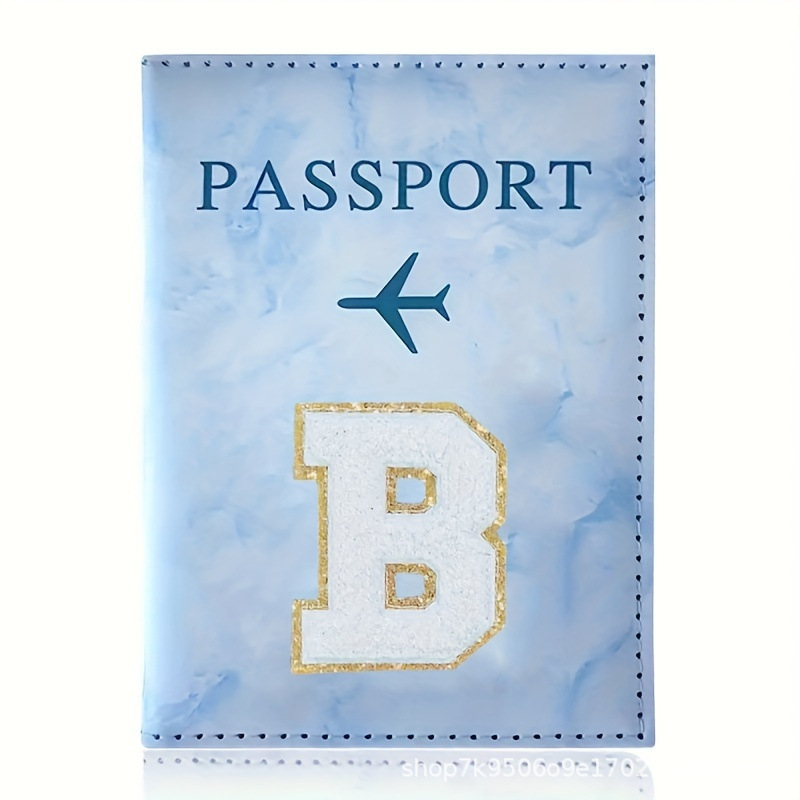 Θήκη διαβατηρίου και εγγράφων, Αλφαβητικό μοτίβο, Υλικό PU, Πορτοφόλι με 1 πτυχή, Άνοιξη 2025