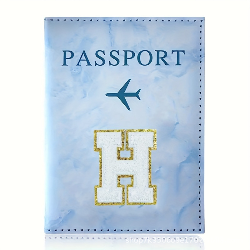 Θήκη διαβατηρίου και εγγράφων, Αλφαβητικό μοτίβο, Υλικό PU, Πορτοφόλι με 1 πτυχή, Άνοιξη 2025