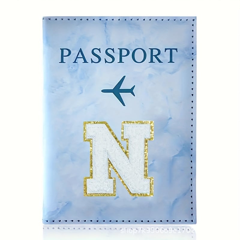 Θήκη διαβατηρίου και εγγράφων, Αλφαβητικό μοτίβο, Υλικό PU, Πορτοφόλι με 1 πτυχή, Άνοιξη 2025