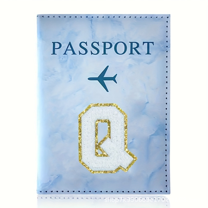 Θήκη διαβατηρίου και εγγράφων, Αλφαβητικό μοτίβο, Υλικό PU, Πορτοφόλι με 1 πτυχή, Άνοιξη 2025