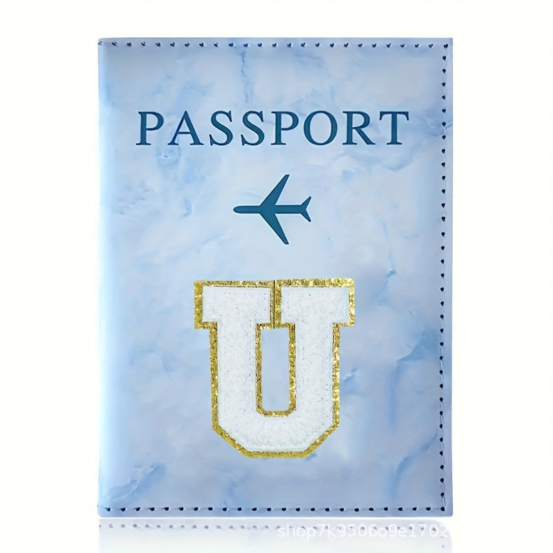 Θήκη διαβατηρίου και εγγράφων, Αλφαβητικό μοτίβο, Υλικό PU, Πορτοφόλι με 1 πτυχή, Άνοιξη 2025