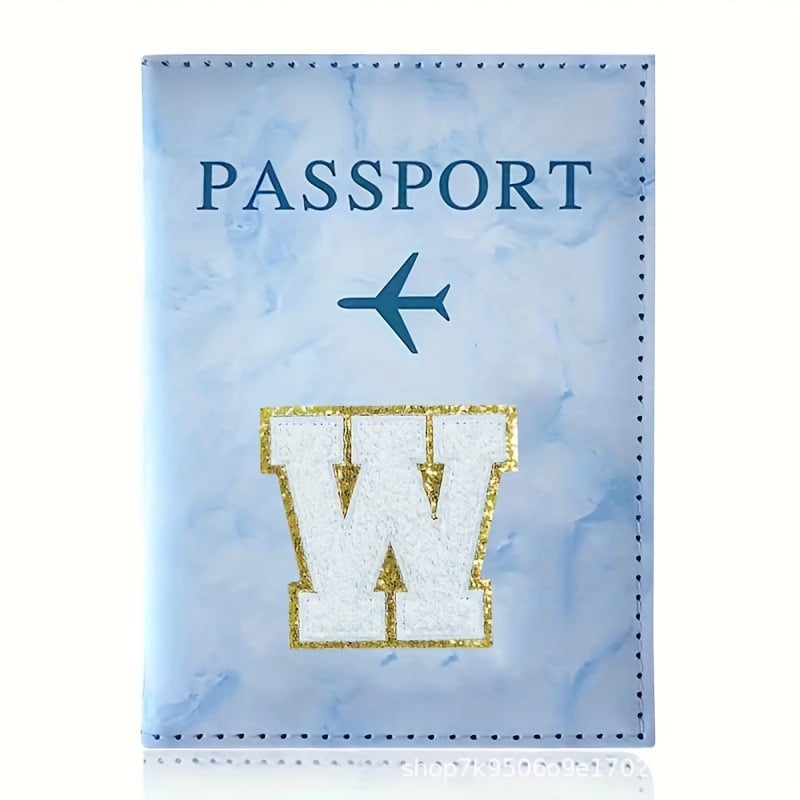 Θήκη διαβατηρίου και εγγράφων, Αλφαβητικό μοτίβο, Υλικό PU, Πορτοφόλι με 1 πτυχή, Άνοιξη 2025
