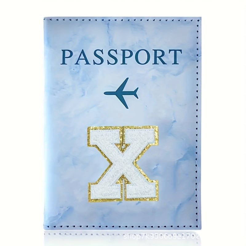 Θήκη διαβατηρίου και εγγράφων, Αλφαβητικό μοτίβο, Υλικό PU, Πορτοφόλι με 1 πτυχή, Άνοιξη 2025