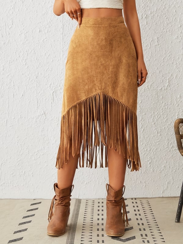 Medi taisna svārki no mākslīgā velūra, poliesteris, vienkrāsains raksts