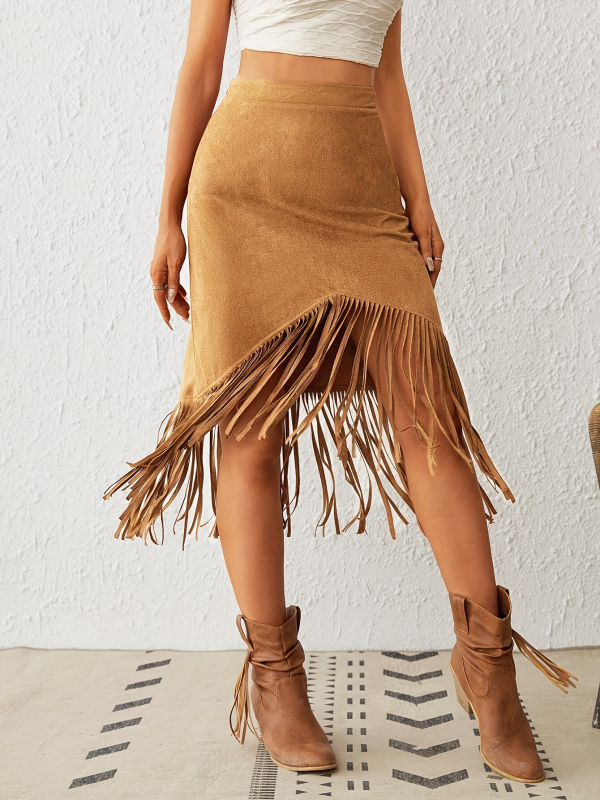 Medi taisna svārki no mākslīgā velūra, poliesteris, vienkrāsains raksts