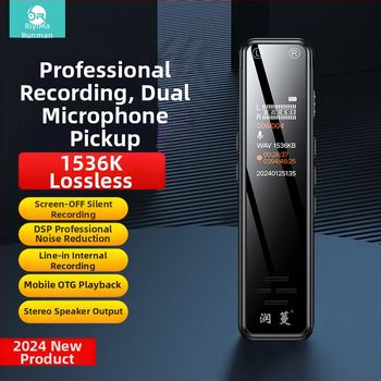 Runvine R11 diktafon u olovci s dvostrukim mikrofonom, WAV 512Kbps, 60 sati snimanja, aluminijsko kućište, USB 2.0