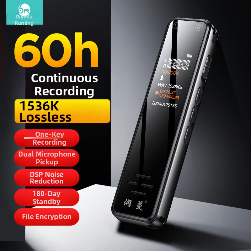 Runvine R11 звукозаписваща писалка с двойен микрофон, WAV 512Kbps, 60 часа запис, USB 2.0, алуминиев корпус