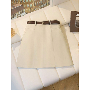 Μίνι φούστα σε Α-γραμμή, φυσικό βαμβάκι CVC, casual ρετρό στυλ, φαρδιά γραμμή, ήπια ελαστικότητα, άνοιξη 2022
