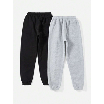 Παντελόνια γυμναστικής με εκτύπωση γραμμάτων, ελαστική μέση, χαλαρή γραμμή, μήκος εννιά-δέκα, μίγμα CVC βαμβάκι, ρετρό στυλ