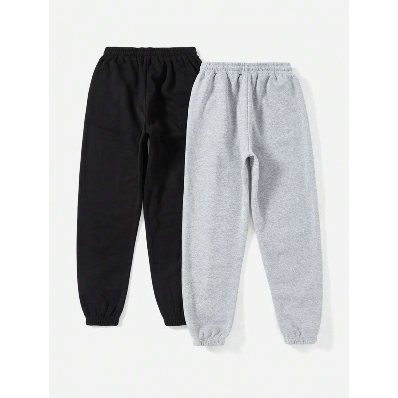 Sporta bikses ar burtiem, elastīga josta, brīvs griezums, 9/10 garums, CVC kokvilnas maisījums, retro stils