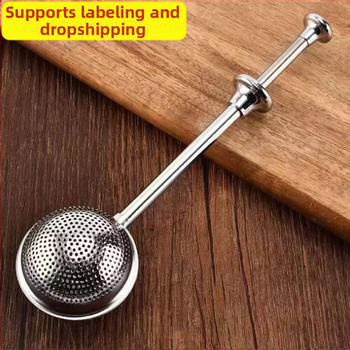 Filter za čaj od nehrđajućeg čelika - Misty frost - Teleskopska kugla za čaj s velikim i malim otvorima - Jednostavan stil