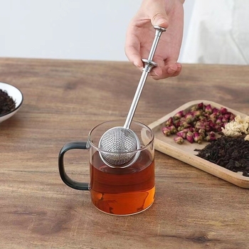 Φίλτρο τσαγιού από ανοξείδωτο χάλυβα - Misty frost - Τηλεσκοπική μπάλα τσαγιού με μεγάλες και μικρές οπές - Απλό στυλ