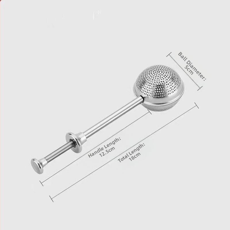 Filter za čaj od nehrđajućeg čelika - Misty frost - Teleskopska kugla za čaj s velikim i malim otvorima - Jednostavan stil