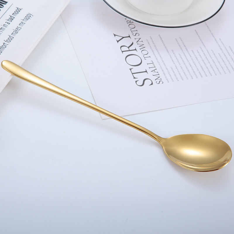 Žlica od nehrđajućeg čelika – suvremeni minimalistički stil, ogledno poliran završni sloj, Dian Cheng