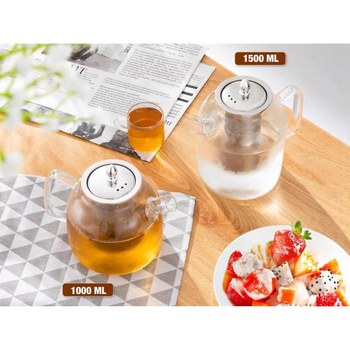 Prozirni stakleni čajnik s odvojnikom čaj-voda, kućna boca za hladnu vodu, višefunkcionalan