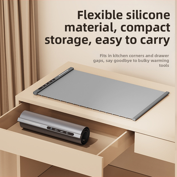 Spade A Θερμανόμενη Πλάκα Σιλικόνης – φορητή, μονωμένη επιφάνεια σερβιρίσματος για ζεστά πιάτα, 500W, 220V, 1kg, προσαρμογή