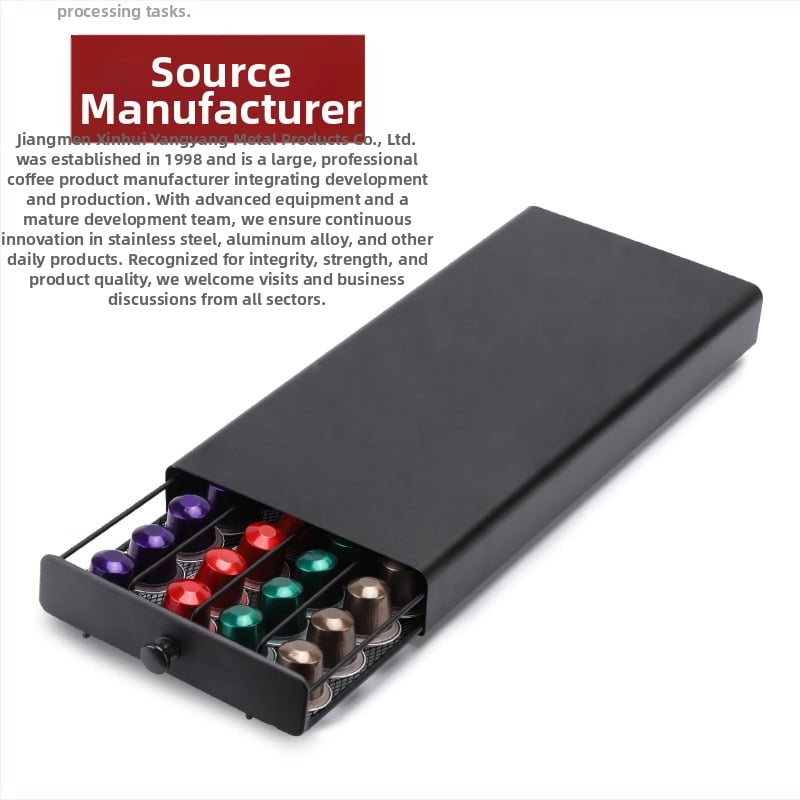 Sertar de depozitare pentru capsule de cafea — din fier, stil modern minimalist, stil simplu