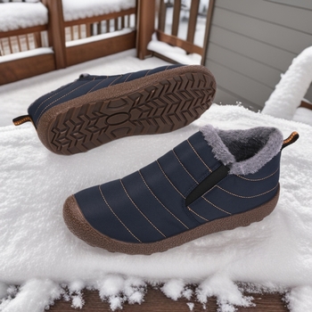 Férfi havas csizma, mindennapi stílus, pamut felsőrész, belső rövid plüss bélés, felnőtteknek