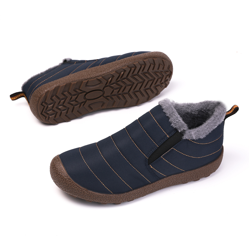 Férfi havas csizma, mindennapi stílus, pamut felsőrész, belső rövid plüss bélés, felnőtteknek