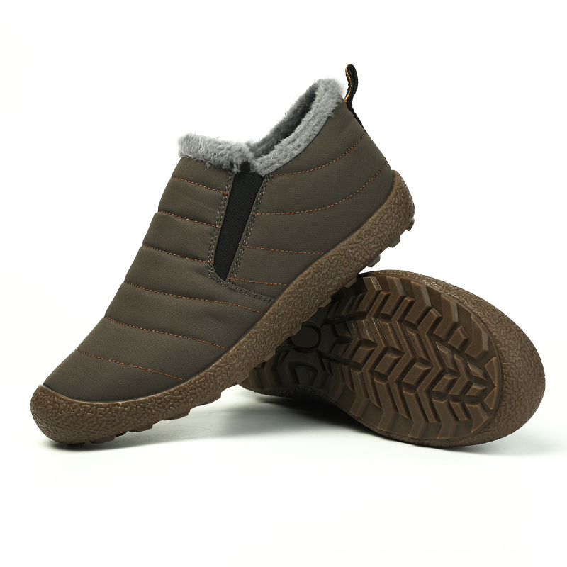 Férfi havas csizma, mindennapi stílus, pamut felsőrész, belső rövid plüss bélés, felnőtteknek