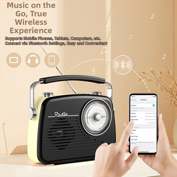 MG003 Ραδιόφωνο Bluetooth πλήρους ζώνης για ηλικιωμένους — διεπαφή USB, ενσωματωμένα ηχεία, μονo ήχος, 5V/220mW