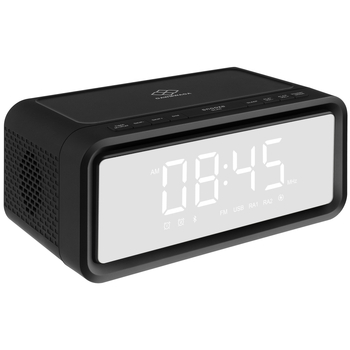 Ραδιόφωνο-ξυπνητήρας με Bluetooth ηχείο, LED οθόνη, USB φορτιστής, Ασύρματη φόρτιση, Bluetooth 5.3