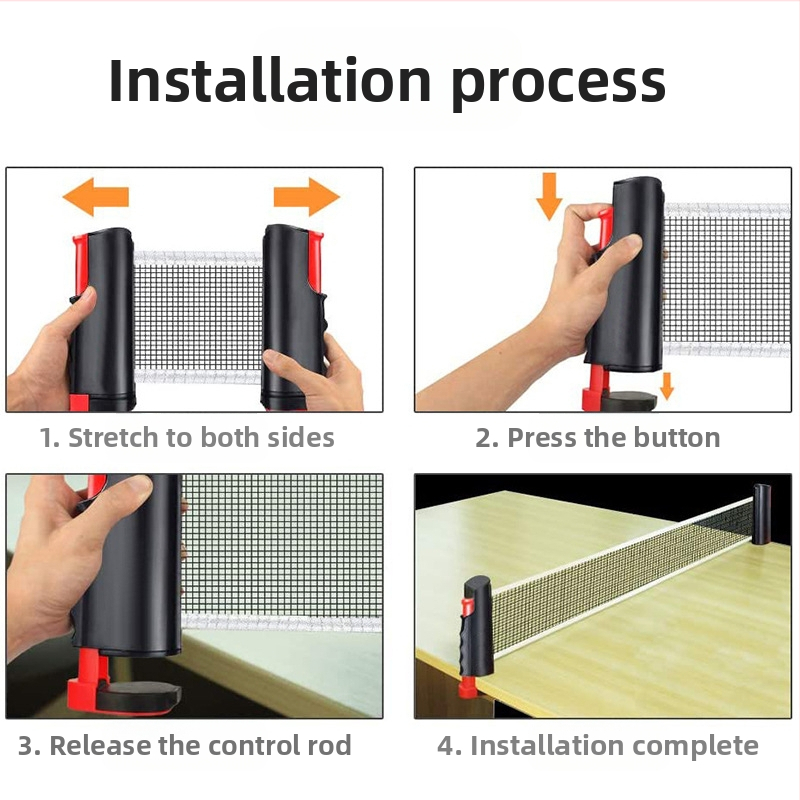 Pārvietojama izstiepjamā tīkla rāmis galda tenisa – PVC, BALLSNET, 0,4 kg, galda tenisa rāmis