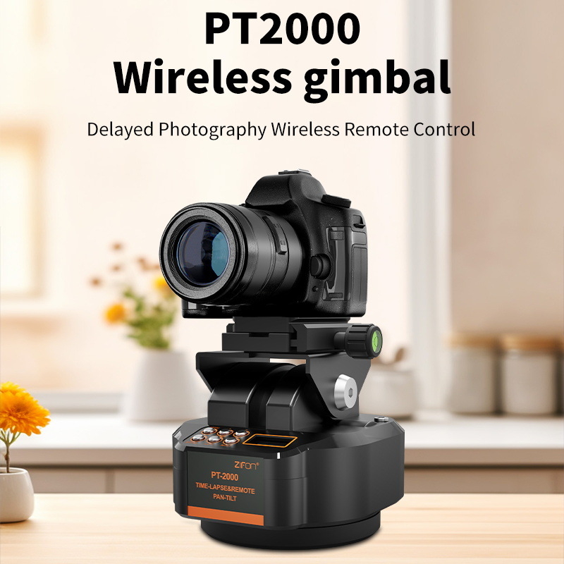 Zhifeng PT2000 Stabilizator cu Gimbal pentru Live Streaming, pentru telefoane mobile și camere Mirrorless/DSLR • 350° Unghi de rotație verticală • Material: ABS + metal