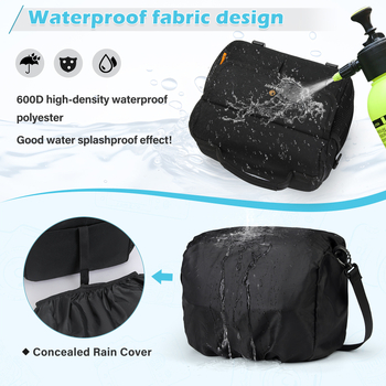 Τσάντα για κάμερα Urban Minimalist στυλ, ύφασμα Oxford, άνοιγμα με φερμουάρ, εσωτερική διάταξη: θήκη τηλεφώνου και θήκη με φερμουάρ, εξωτερική θήκη 3D