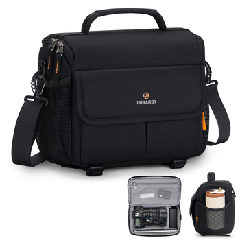 Τσάντα για κάμερα Urban Minimalist στυλ, ύφασμα Oxford, άνοιγμα με φερμουάρ, εσωτερική διάταξη: θήκη τηλεφώνου και θήκη με φερμουάρ, εξωτερική θήκη 3D