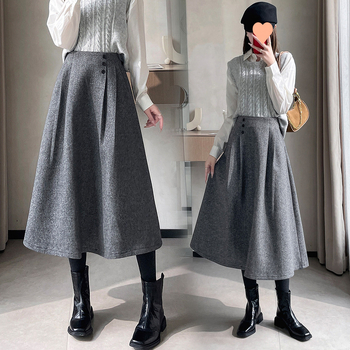 Bodycon пола – средна дължина, едноцветен модел, градски елегантен стил, висока еластичност