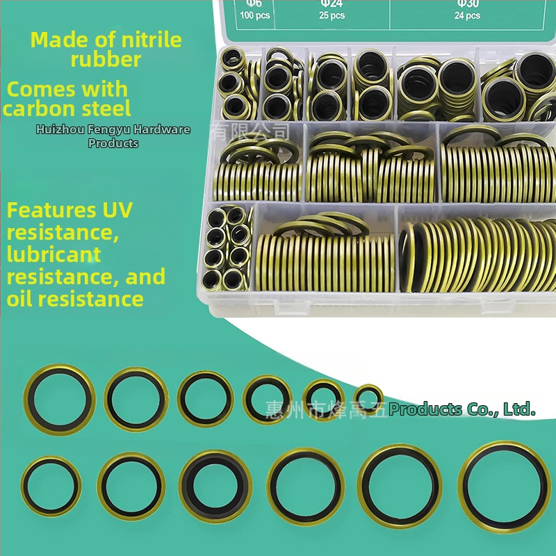 Комплект O-рингов уплътнения, NBR нитрил каучук (378 бр., фиксиран уплътнител), Fengyu Electric, код Dq063