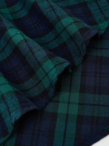 Дълга A-линия пола с каре принт, Casual стил, тъкан полиестер/еластан