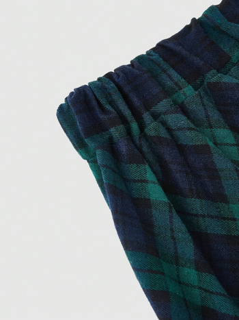 Дълга A-линия пола с каре принт, Casual стил, тъкан полиестер/еластан