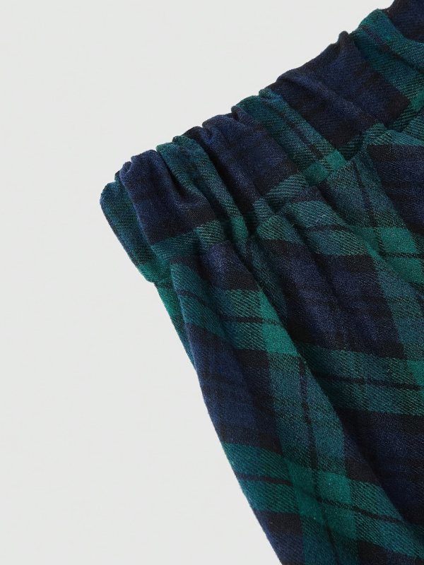 Μακριά φούστα Α-γραμμή με καρό σχέδιο, Casual ιαπωνοκορεατικό στυλ, ύφασμα πολυεστέρα-ελαστάνη