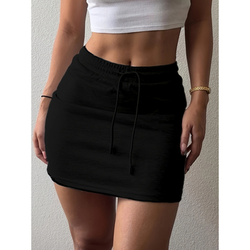 Kleita ar augstu vidukli un šņori, flisa odere, vienkrāsaina, 95% poliesteris, 5% elastāns, piemērota visiem gadalaikiem