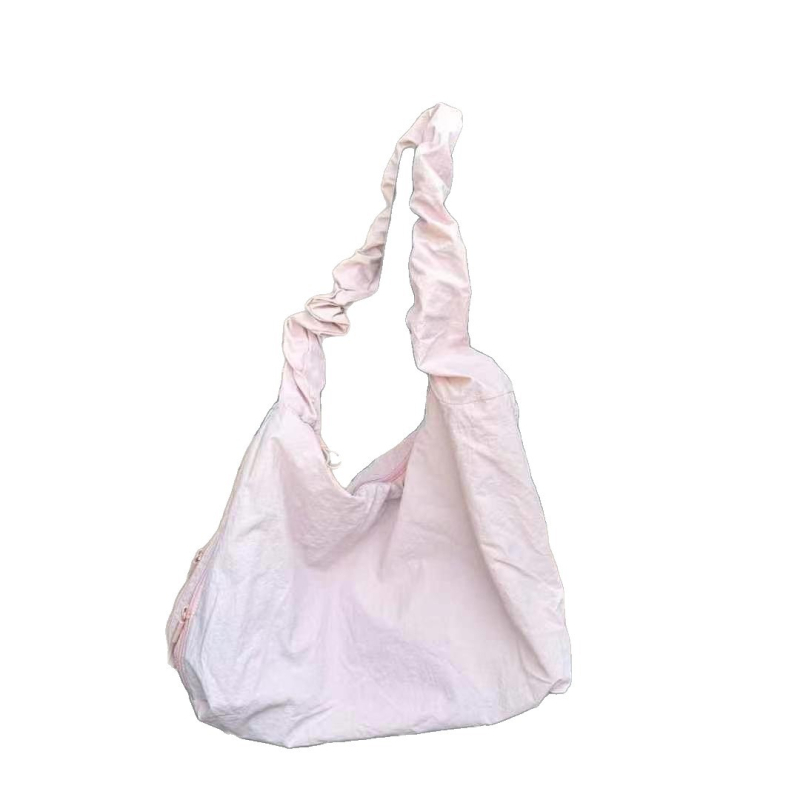 Sieviešu plecu soma, viegla, korejiešu stila crossbody, neilons, rāvējslēdzējs, iekšējā kabata, horizontālais kvadrāta forma