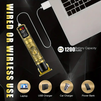 Презареждаща USB машина за подстригване на коса, Brush мотор, ножове от неръждаема стомана, шум 36–45 dB, вградена батерия 1000–1200 mAh, време на работа 1–3 ч