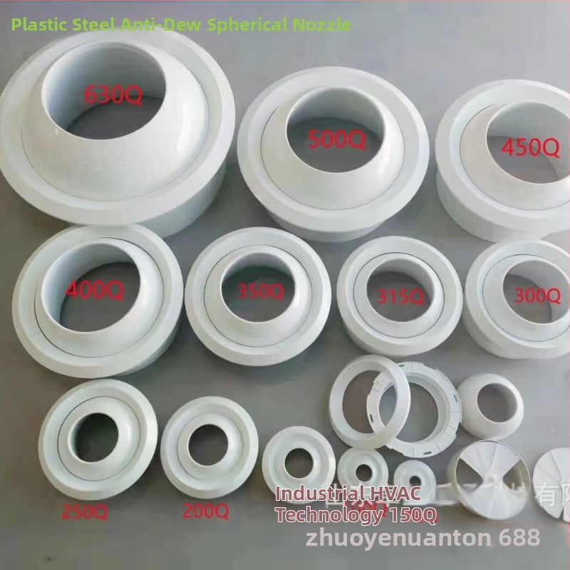 Σφαιρικός ABS αεραγωγός με αντισυμπύκνωση, ρυθμιζόμενη βαλβίδα και σφαιρική έξοδο ψεκασμού