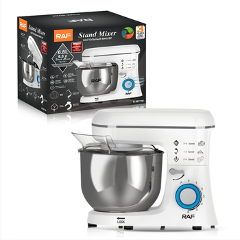 3-σε-1 ευρωπαϊκού προτύπου 220V επιτραπέζιο μίξερ κουζίνας για ζύμωση ζύμης, ανάμειξη και χτύπημα αυγών — ρυθμιζόμενο με 3 ταχύτητες, δύο λεπίδες, πλήρως αυτόματη λειτουργία