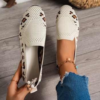 Pantofi dama din pânză, vârf rotund, talpă plată, gleznă joasă, primăvară, stil casual zilnic