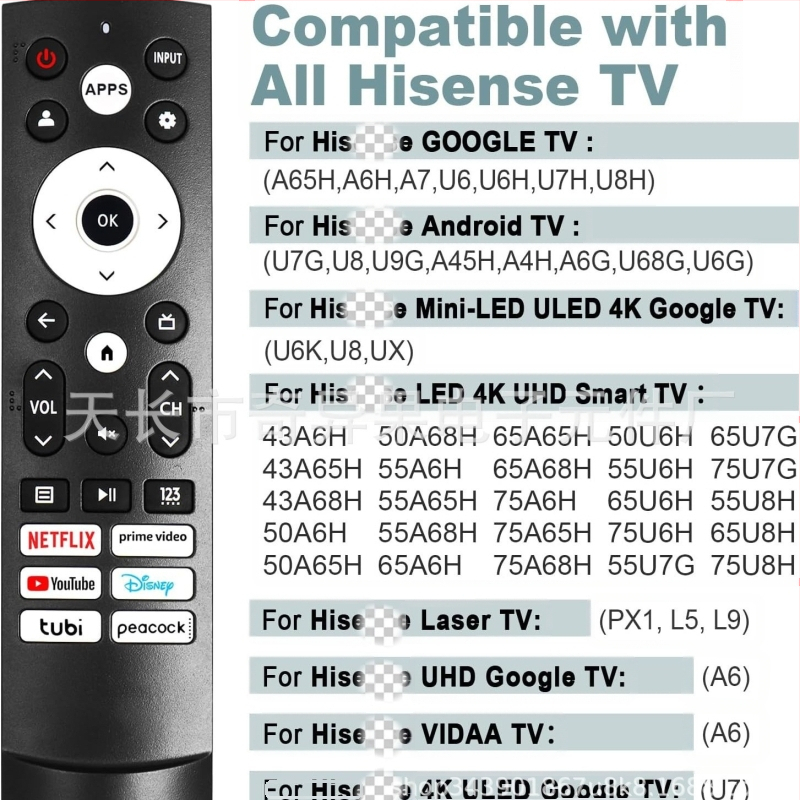 Diaľkové ovládanie ERF3M90H pre HISEN infracervenú verziu – dosah 8–12 m, kompatibilné s TV, od značky QIYIGUO