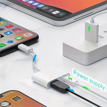 iPhone uz HDMI adapteris ekrāna atspoguļošanai, 1080P audio/video, HDMI interfeiss, 12 cm garums, ar vienu HDMI savienotāju
