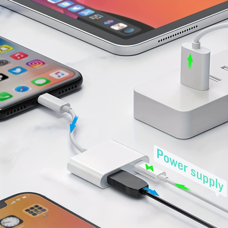 iPhone uz HDMI adapteris ekrāna atspoguļošanai, 1080P audio/video, HDMI interfeiss, 12 cm garums, ar vienu HDMI savienotāju
