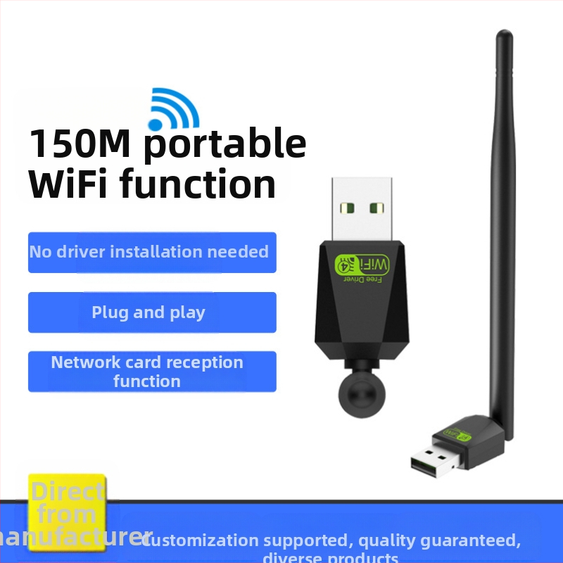 Vezeték nélküli USB hálózati kártya külső antennával, 150 Mbps, 802.11n, 2,4 GHz, Modell RE-1517