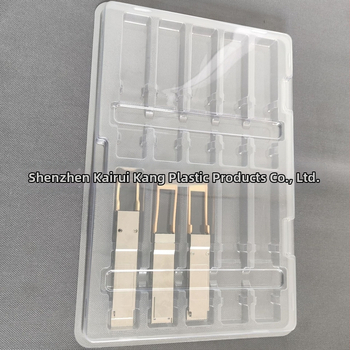 QSFP optični modul — blister kutija za 10 komada (Kod proizvoda: Qsfp10; Materijal: PET; Debljina stijenke: 0.7; Unutarnji Ø: 19; Vanjski Ø: 128)