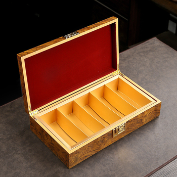 Κουτί για φύλλα τσαγιού από ίνα-μοριοσανίδα, βελούδινη επένδυση, χρυσή/ασημένια σφράγιση, εκτύπωση λογότυπου, συσκευασία 12 τεμαχίων