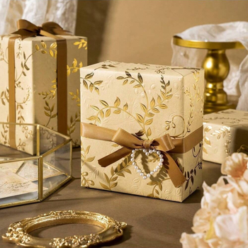 Hârtie de ambalaj pentru cadouri cu folie de aluminiu laminată și strat de cupru (Material: Hârtie acoperită; Cod produs SX-GJ335; Origine: Zhejiang, China; Ambalaj: Ambalaj cadouri)